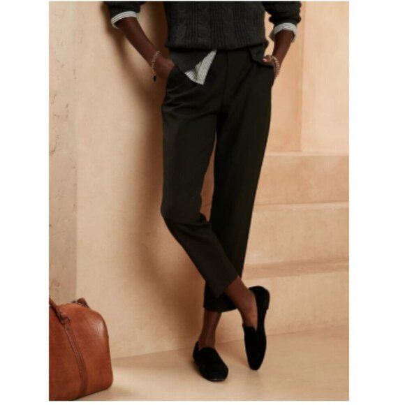 Banana Republic HAYDEN High Rise Tapered Black Size 12 Pants #739750 RT$100 NWT - Picture 2 of 7